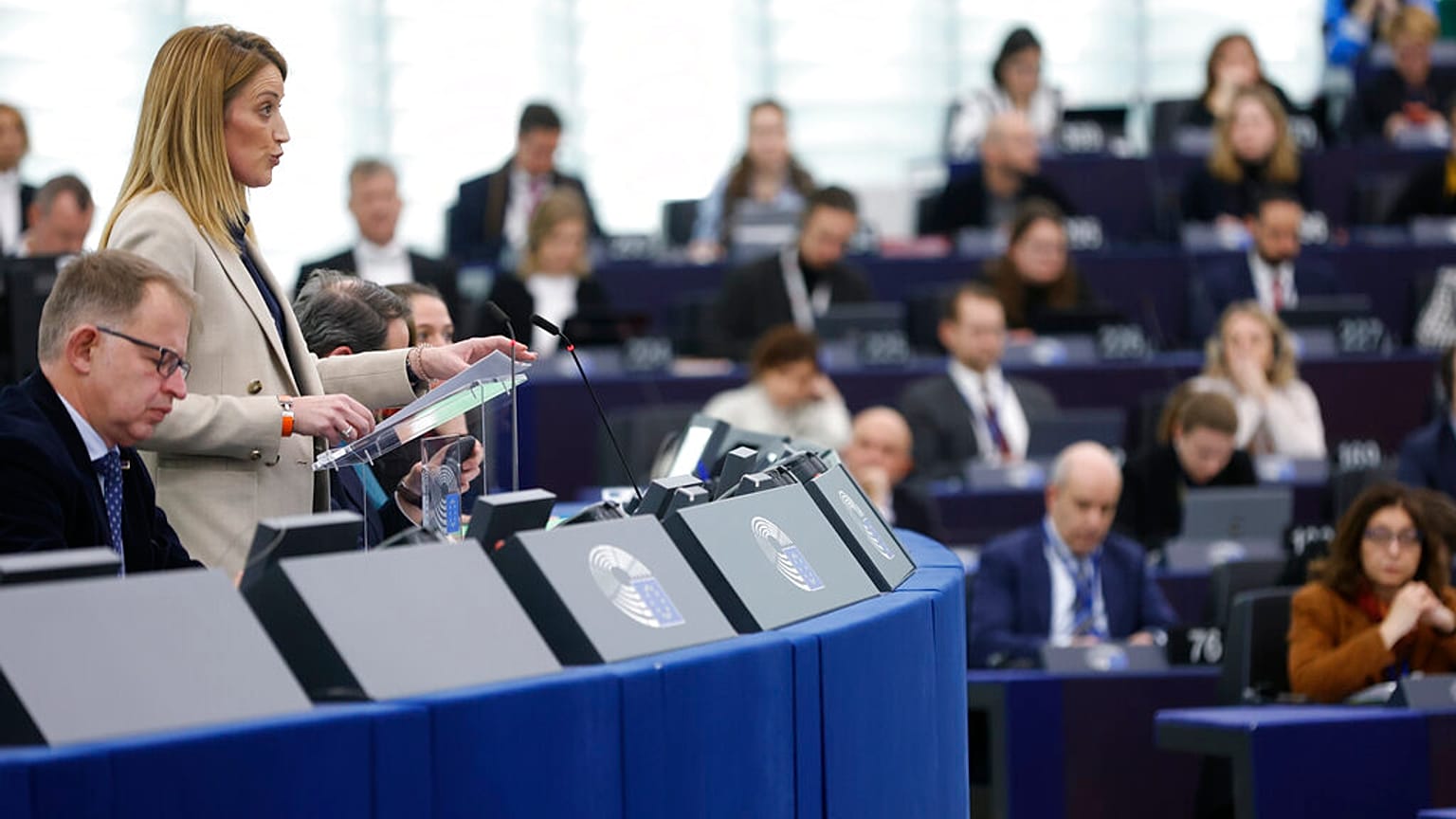 Η πρόεδρος του Ευρωπαϊκού Κοινοβουλίου Ρομπέρτα Μέτσολα