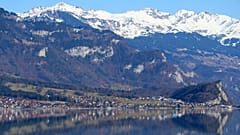 Brienz Gölü'nden geneli bir görüntü