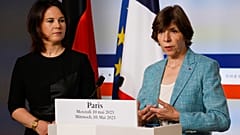 A német és a francia külügyminiszter közös sajtótájékoztatója