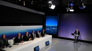 Miniszterelnök-jelölti vita Görögországban, az ERT tévéstúdiójában