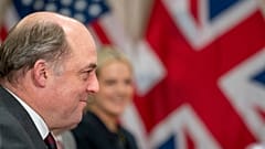 Der britische Verteidigungsminister Ben Wallace in Washington, 17. April 2023