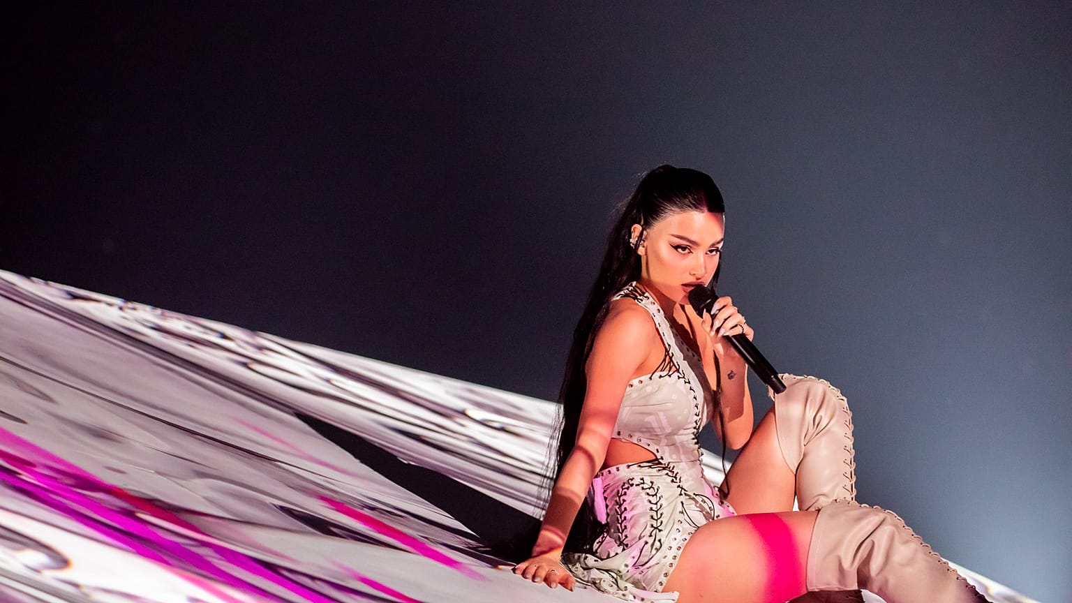 Armenia's Brunette wowed the crowd with 'Future Lover' in the second semi-final.