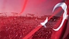 Eine Wahlkampfveranstaltung in Istanbul, Türkei, Sonntag, 7. Mai 2023.