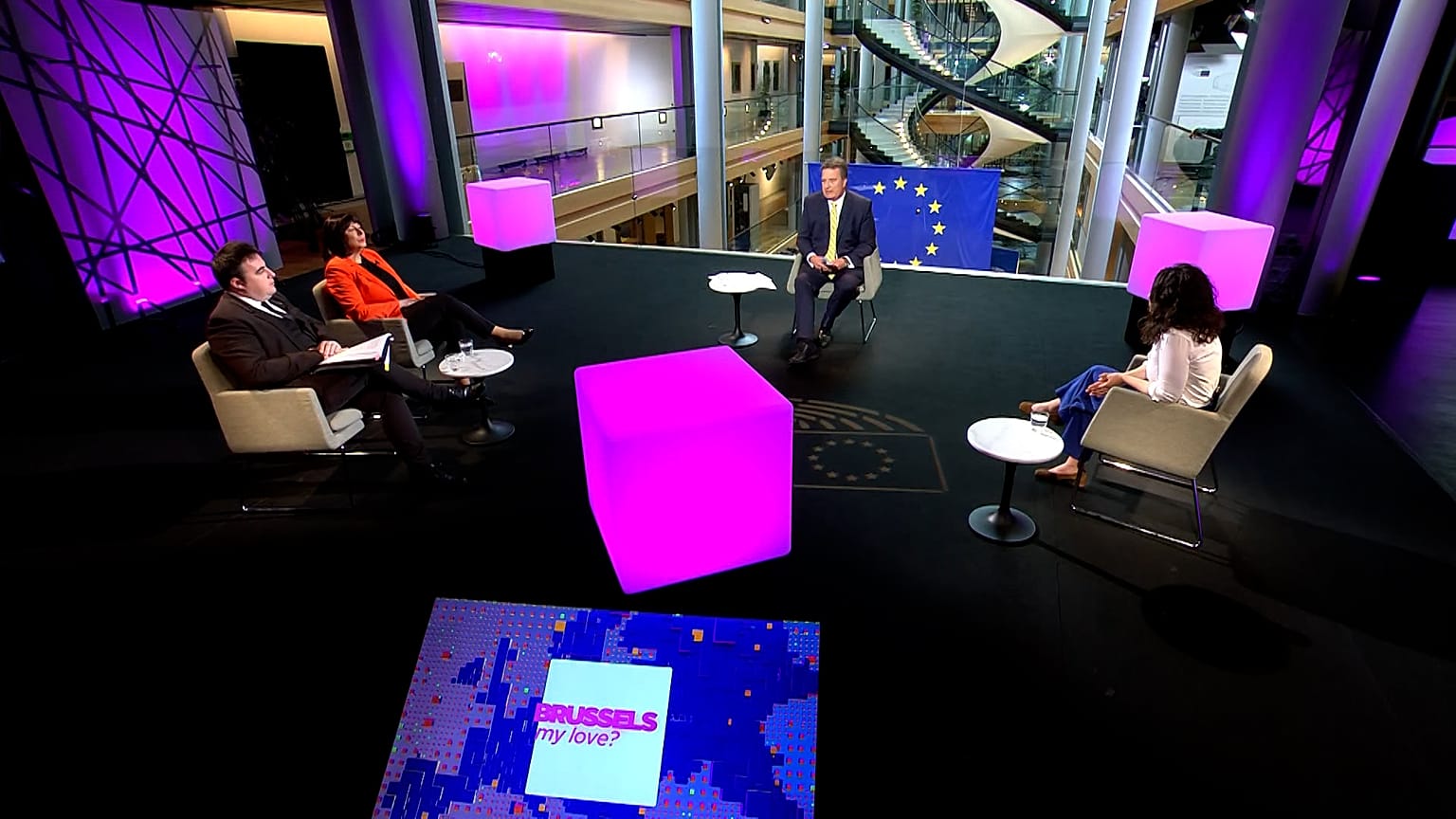Unsere Talkshow "Brüssel, meine Liebe" bei der Aufzeichnung im Europäischen Parlament in Straßburg