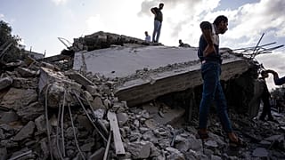 Mесто авиаудара израильских военных по дому командира "Исламского джихада", сектора Газа, 13 мая 2023 г.