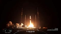 A Falcon 9 indításának pillanata 2023.05.14-én.