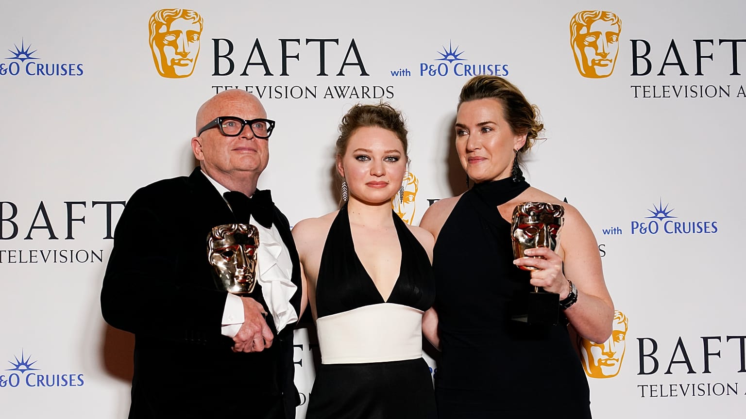Kate Winslet (right) with director of "I am Ruth" Dominic Savage and her on and off-screen daughter Mia Threapleton.