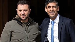 Der ukrainische Präsident  Wolodymyr Selenskyj und der britische Premierminister Rishi Sunak