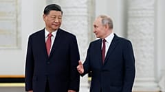 Der chinesische Präsident Xi und der russische Präsident Putin während eines Treffens in Moskau in März 2023