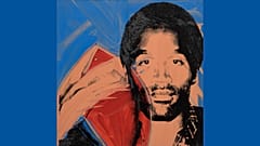"O.J. Simpson," an acrylic and silkscreen ink on canvas portrait of the US football star by artist Andy Warhol, which will be auctioned on 16 May.