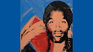 "O.J. Simpson," an acrylic and silkscreen ink on canvas portrait of the US football star by artist Andy Warhol, which will be auctioned on 16 May.