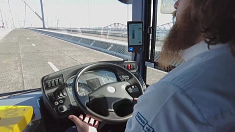 The UK's first autonomous buses are due to begin carrying passengers in Scotland on Monday.