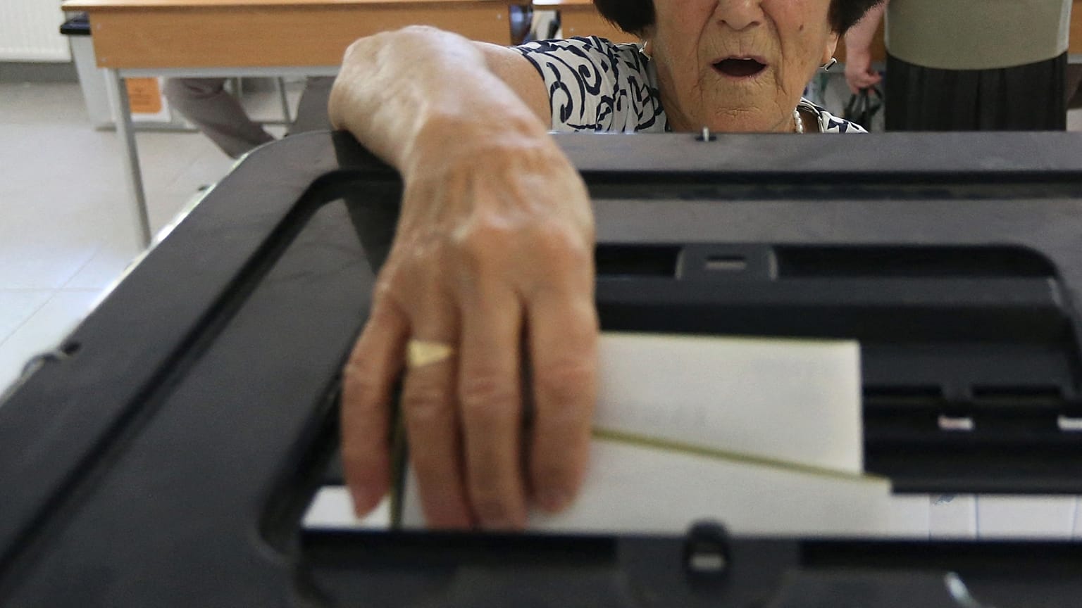 FILE: Voting in Albania local elections, 2017