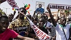 Manifestation le 12 mai 2023 à Dakar, Senegal, pour soutenir l'opposant Ousmane Sonko