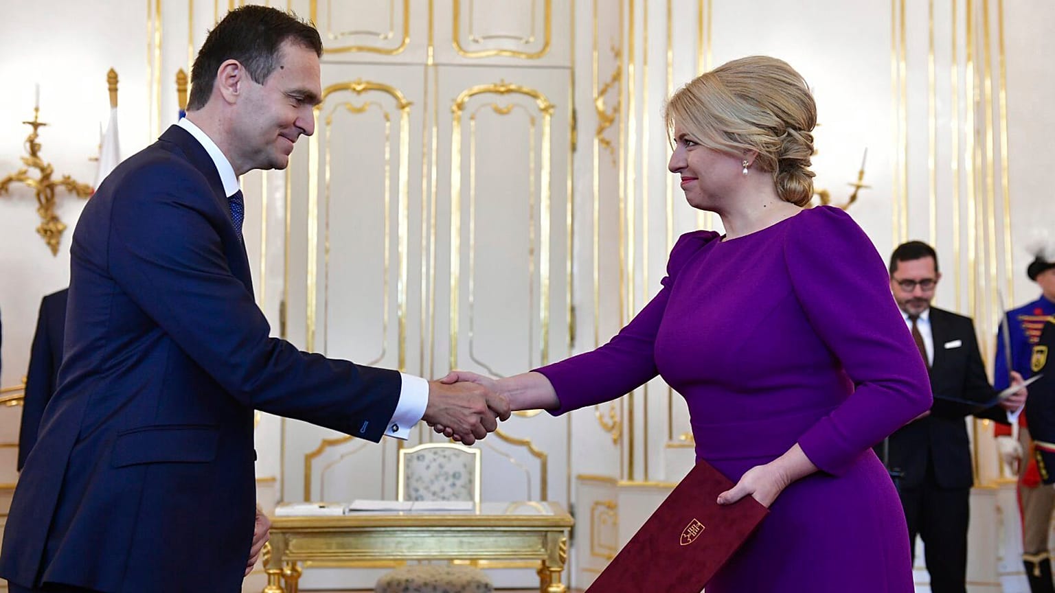 Ludovit Odor mit Zuzana Caputova