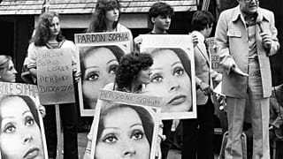 Pardon Sophia - a rally in New York's Little Italy calling for the release of Sophia Loren in 1982