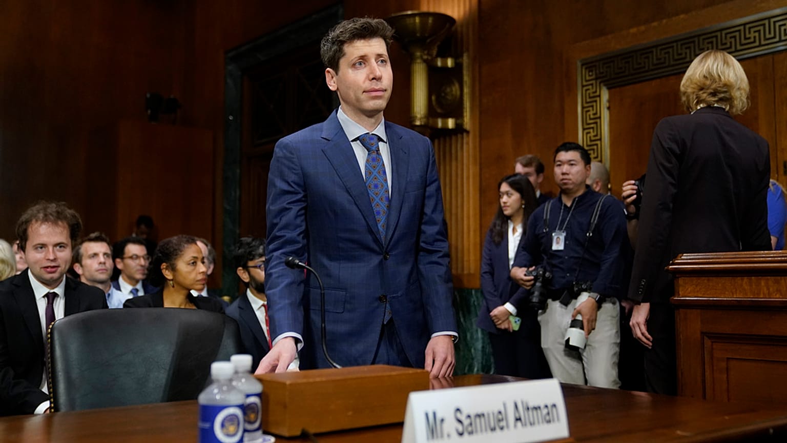 El consejero delegado de OpenAI, Sam Altman, en la audiencia sobre Inteligencia Artificial, el martes 16 de mayo de 2023, en el Capitolio en Washington.