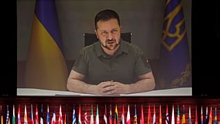 Der ukrainische Präsident Wolodymyr Selenskyj war dem Gipfel in Reykjavik zugeschaltet