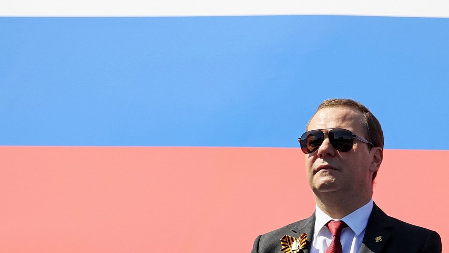 Dmitry Medvedev at Red Square in Moscow on June 24, 2020. 