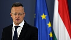 Hungarian Foreign Minister Peter Szijjarto in Belgrade, Serbia, Feb. 7, 2022. 