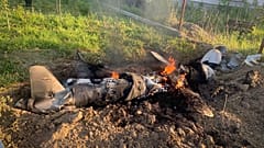 Обломки российской ракеты, сбитой над Киевом