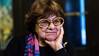 Mészáros Márta rendező az Aurora Borealis - Északi fény című filmjének sajtóvetítése után Budapesten, a Puskin moziban 2017. október 16-án.
