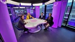Host Méabh Mc Mahon with Marisa Matias, Demir Murat Seyrek and Ricardo Borges de Castro