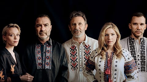Celebrities wearing vyshyvanka.