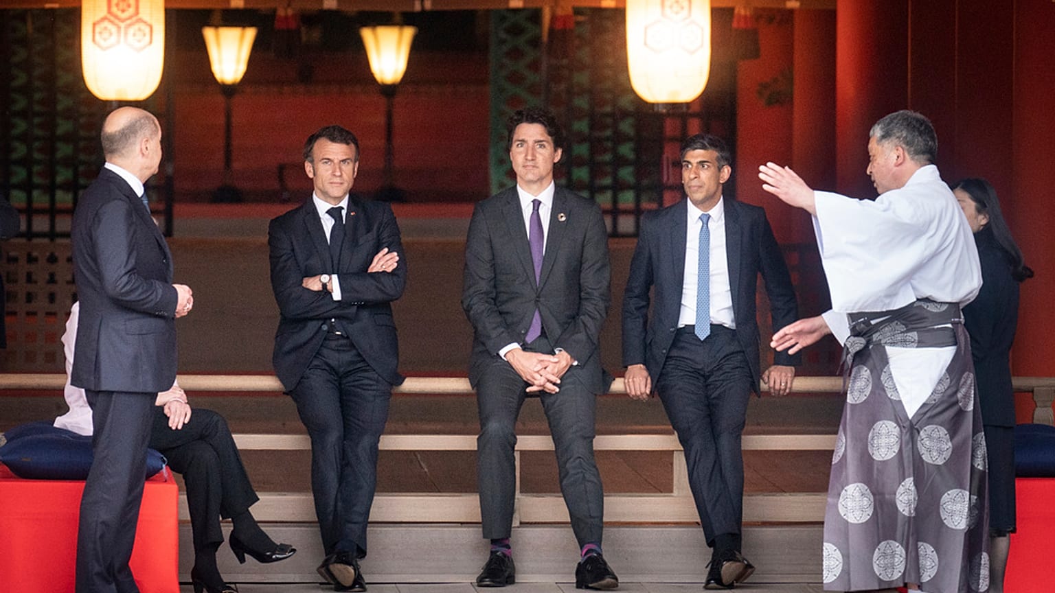 Los líderes del G7 participantes en la cumbre de Hiroshima, Japón
