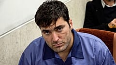 FILE: one of the three executed men, Majid Kazemi attends his trial at the court in the city of Isfahan - Mizan News Agency on Jan. 9, 2023