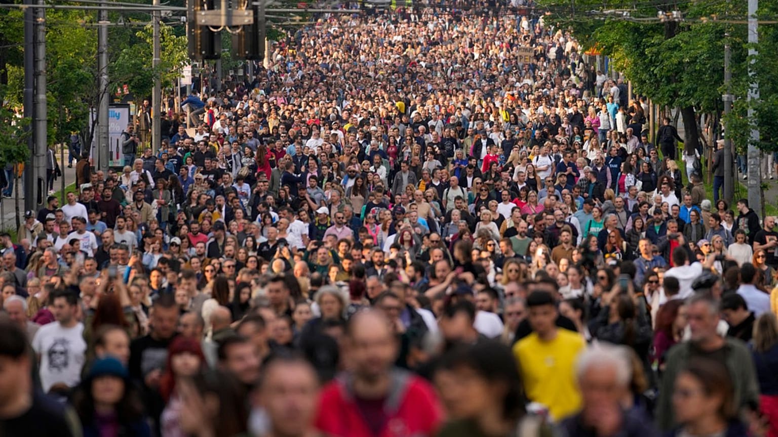 Serbia Shooting Protest