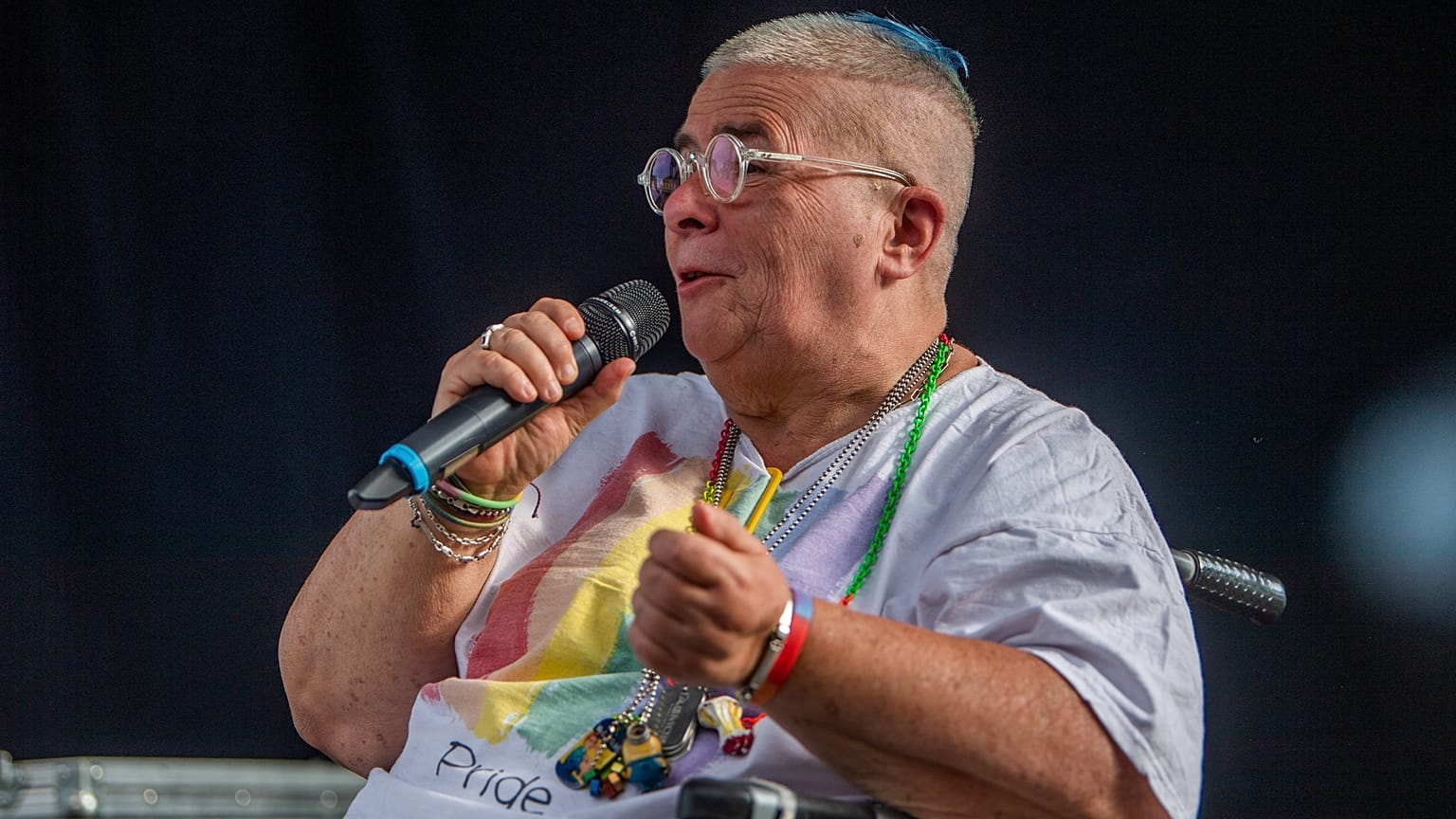 Lang Györgyi a Pride-on 2021-ben