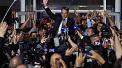 Le Premier ministre sortant Kyriakos Mitsotakis, ce dimanche à Athènes
