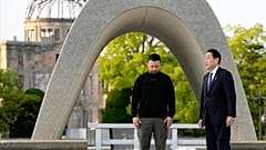 Владимир Зеленский в мемориальном парке Хиросимы