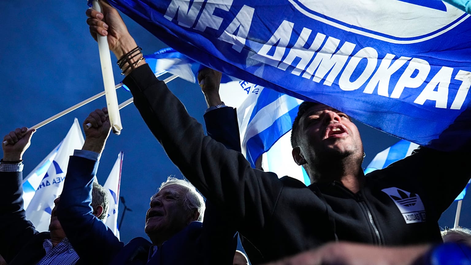 Az Új Demokrácia egyik kampányeseménye a választások előtt
