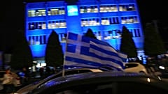 Nea Dimokratia-Anhänger feiern den Wahlsieg ihrer Partei