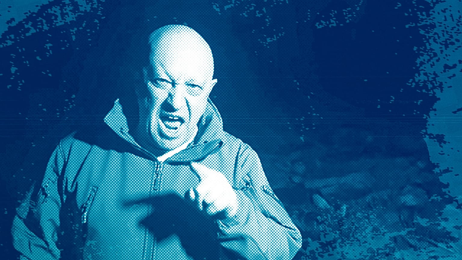 Yevgeny Prigozhin addressing the Russian army's top brass standing in front of bodies he presented as fallen Wagner fighters at an undisclosed location, 5 May 2023