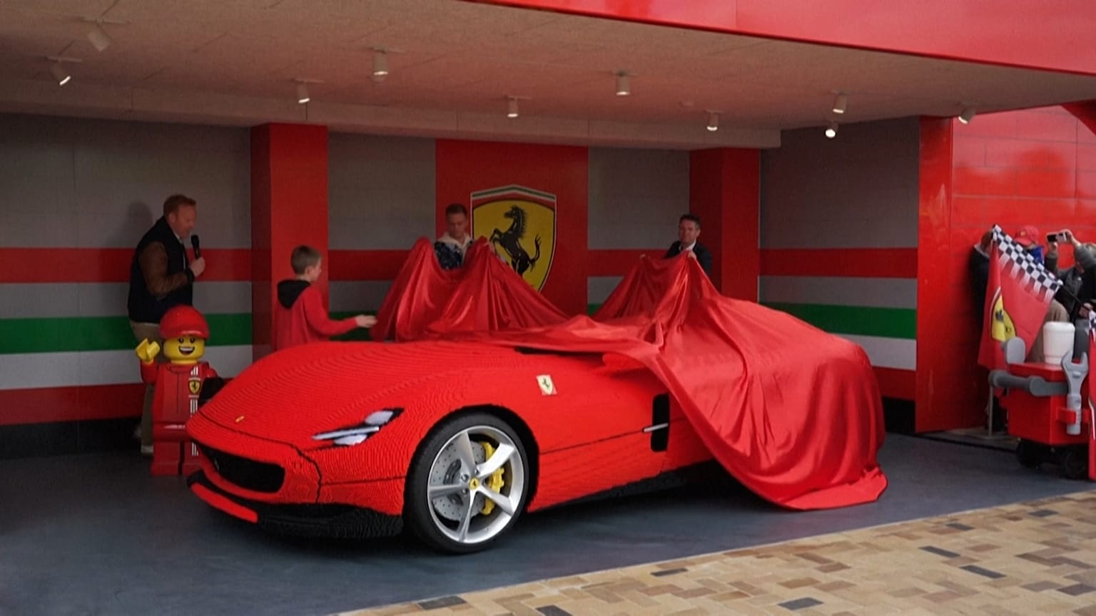Life-size LEGO Ferrari unveiled in Denmark