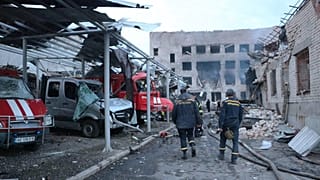 Разрушенная пожарная станция в Днепре