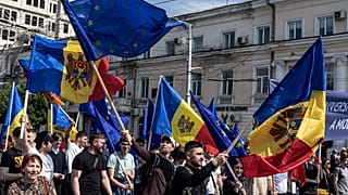 Moldova'nın başkenti Kişinev'de, AB yanlısı gösteriler