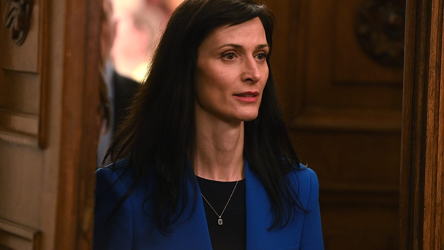 Marija Gabriel a jobbközép Polgárok Bulgária Európai Fejlődéséért (GERB) párt miniszterelnök-jelöltje, Szófiában, május 22-én