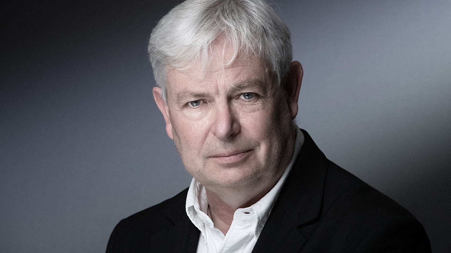 British novelist and writer Jonathan Coe poses during a photo session in Paris, on July 13, 2021.