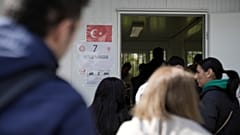 Almanya'da kurulan bir sandık merkezi