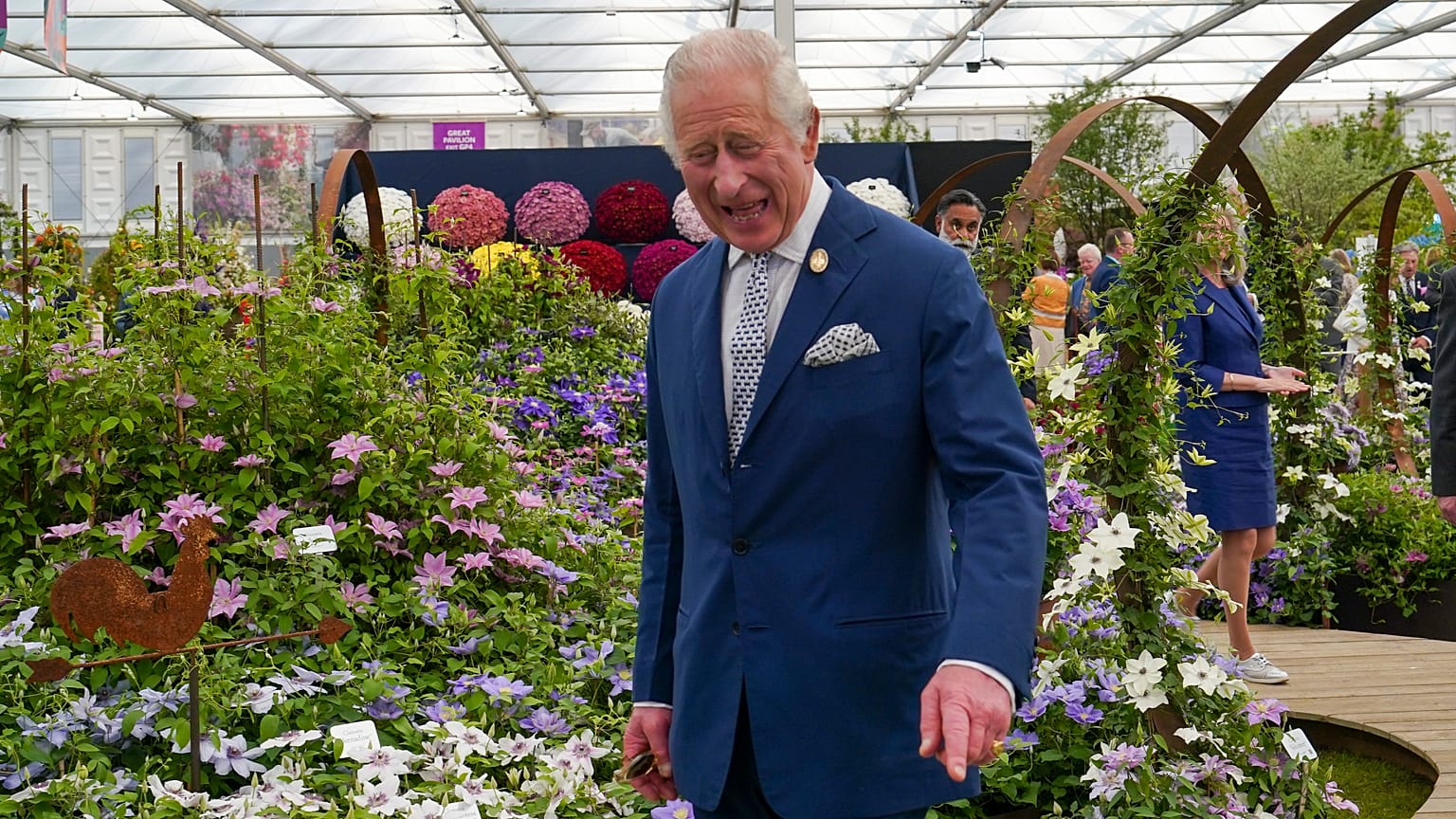 King of flowers - Charles at Chelsea flower show