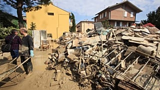 In Faenza, streets, museums and churches have been left full of mud.