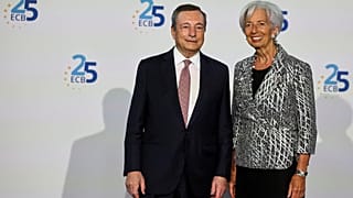 Presidenti a confronto: Mario Draghi e Christine Lagarde. (Francoforte, 24.5.2023)