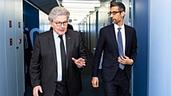 Sundar Pichai, CEO von Google, traf sich während seines Besuchs in Brüssel mit mehreren EU-Kommissaren, darunter Thierry Breton.