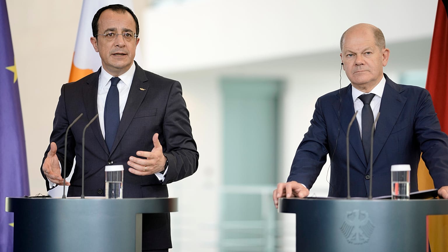 Νίκος Χριστοδουλίδης και Όλαφ Σολτς