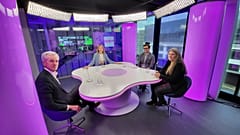 Host Méabh Mc Mahon with Marisa Matias, Demir Murat Seyrek and Ricardo Borges de Castro 