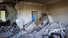 Wladimir Golubenko in seinem Büro, das bei einem Angriff durch eine Drohne beschädigt wurde, Kiew, 28. Mai 2023.